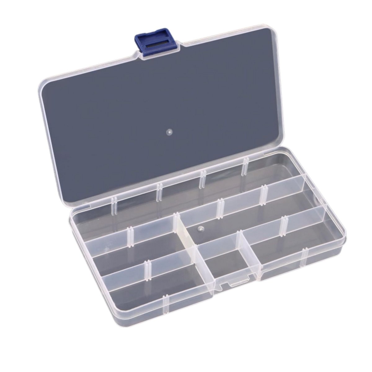 Clear bead container case with compartments with interchangeable inserts. Little Gift Nook