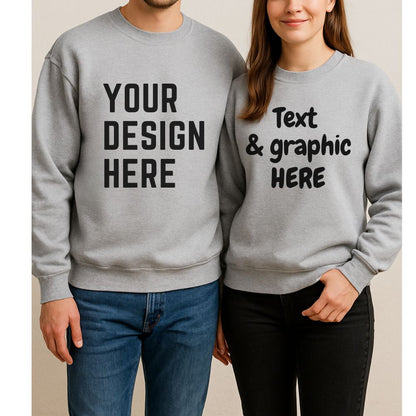 Custom adult fleece lined crewneck sweatshirt - Little Gift Nook