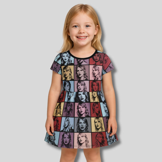 Singer Eras Dress girls soft stretchy twirl dress - Little Gift Nook