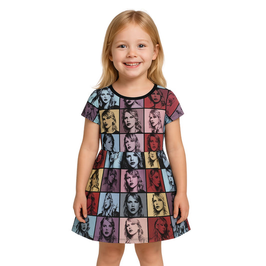 Singer Eras Dress girls soft stretchy twirl dress - Little Gift Nook