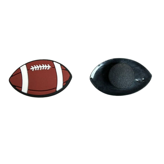 Football shoe charm to fit in croc like shoes. Front and back. Little Gift Nook