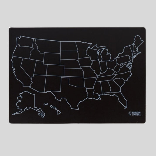 Imagination Starters black color and wipe off USA Map place mat. - Little Gift Nook
