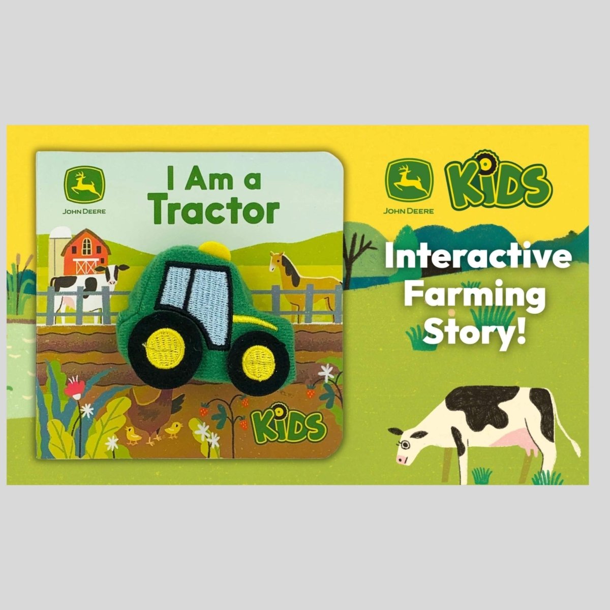 I am tractor kids John Deere mini puppet board book interactive farming story book.