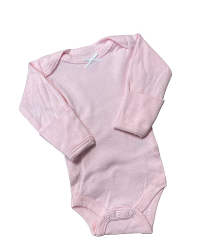 Preemie Girls Light Pink long sleeve bodysuit