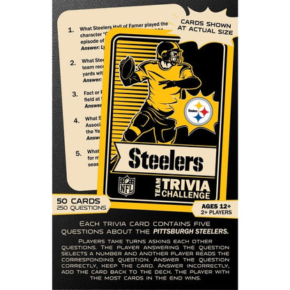 Pittsburgh Steelers Trivia Challenge Game. Over 50 cards and 250 questions. Ages 12 and up.- Little Gift Nook