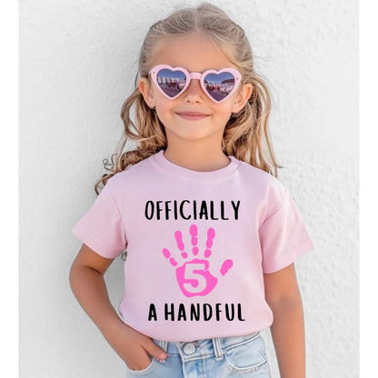 Officially 5 – A Handful Birthday Shirt for Kids - Little Gift Nook