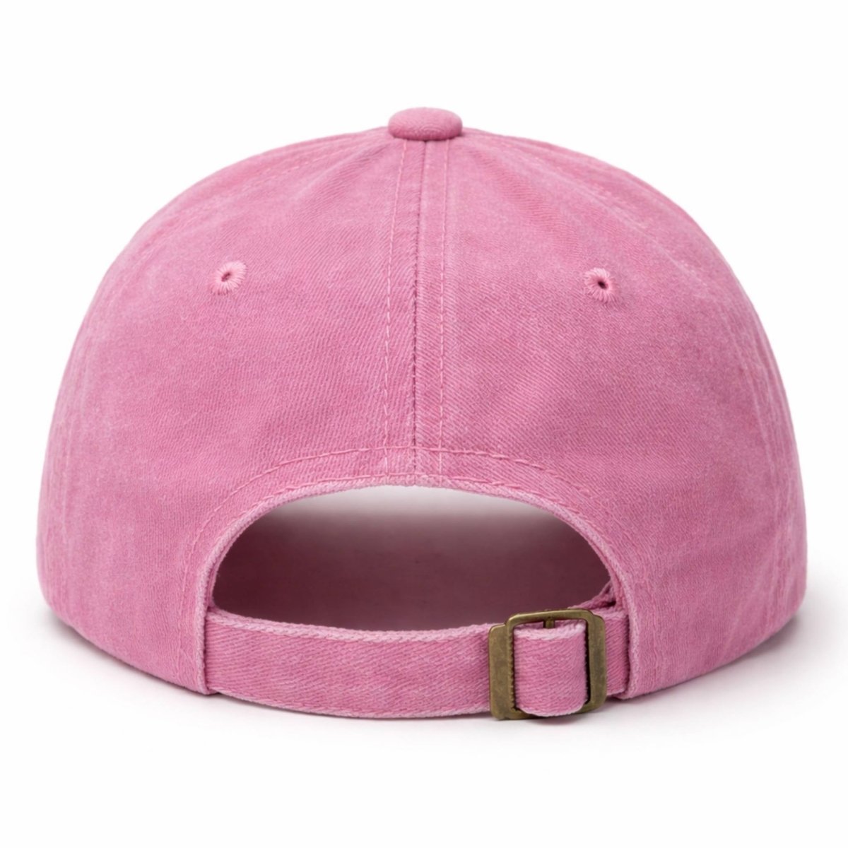 Pink MAMA sherpa letters baseball hat adjustable back view on a white background.