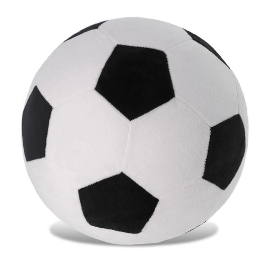 Plush Soccer Ball Pillow to customize or personalize on a white background.