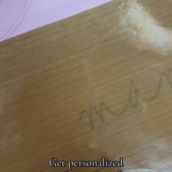 Video of custom pink "Mama" crewneck sweatshirt at the Little Gift Nook Jamestown, NY.