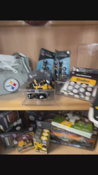 video of Pittsburgh Steelers baby board helmet shaped book with inside pages at the Little Gift Nook Jamestown, NY