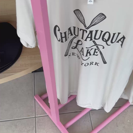 Video of custom Chautauqua Lake t-shirts made in the Little Gift Nook Jamestown, NY