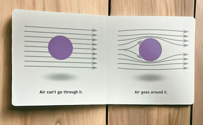 Inside Rocket Science For Babies: Baby University Series Board Book air goes around ball.