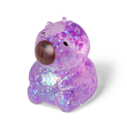 Scrunchems® Sugar Capybara Squishy Fidget Toy in purple sitting on white background.