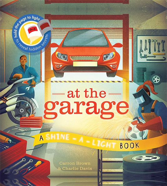 Shine-A-Light: At the Garage Book interactive story book STEM learning - Little Gift Nook