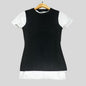 Women's Black soft knit sweater vest. Soft & Stretchy. Snug Fit. Cute paired with white tee under.- Little Gift Nook