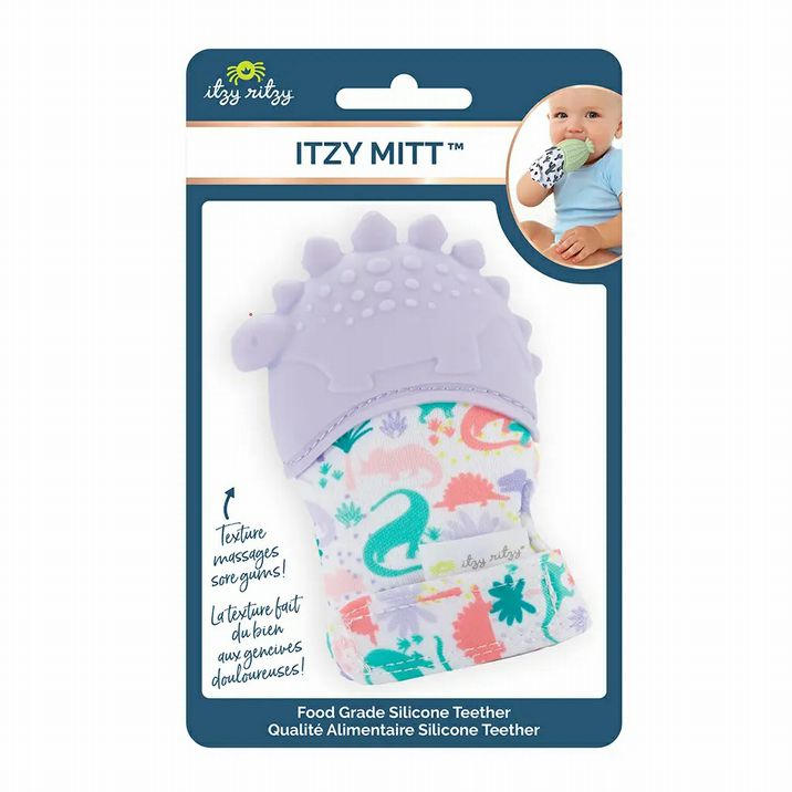 Itzy Ritzy Lilac Dino Itzy Mitt™ Silicone Teething Mitt