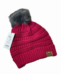 Knit Winter Pom Pom Hats ~ adult szes ~ choose your color! NEW