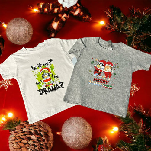 Bluey Christmas Theme Shirts ~ Grinch & Holiday NEW - Little Gift Nook