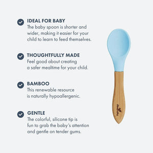 Baby bamboo spoons details by Avanchy