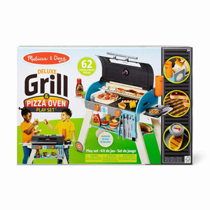 Melissa & Doug Wooden Pretend Play Grill & Pizza Oven in box.