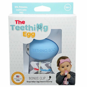 The Teething Egg in Blue Made in USA