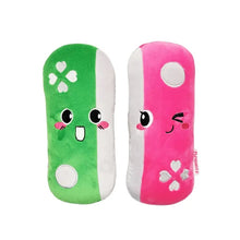 Load image into Gallery viewer, Plush 2 piece switch remote velcro best friend bff plushies  Green Pink sticks together