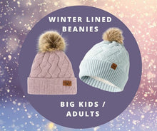 Load image into Gallery viewer, Pink or Blue Knit Pom Pom hats! soft &amp; lined