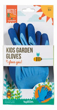 Load image into Gallery viewer, Beetle &amp; Bee Kids Blue Garden Gloves
