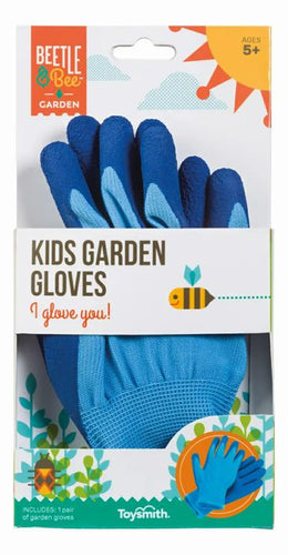 Beetle & Bee Kids Blue Garden Gloves
