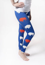 Load image into Gallery viewer, Red and Blue Buffalo Leggings Adult size L/XL adult 12-16 ~ Buttery Soft! NEW!