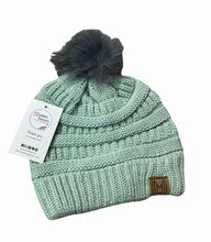 Load image into Gallery viewer, Knit Winter Pom Pom Hats ~ adult szes ~ choose your color! NEW