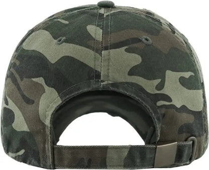 American flag USA patched green camo baseball hat