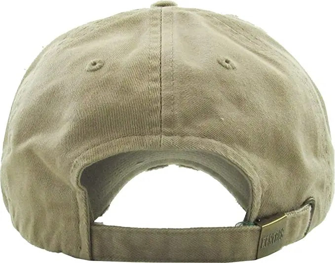 American Flag Adult Khaki Tan Vintage Patch Baseball Hat