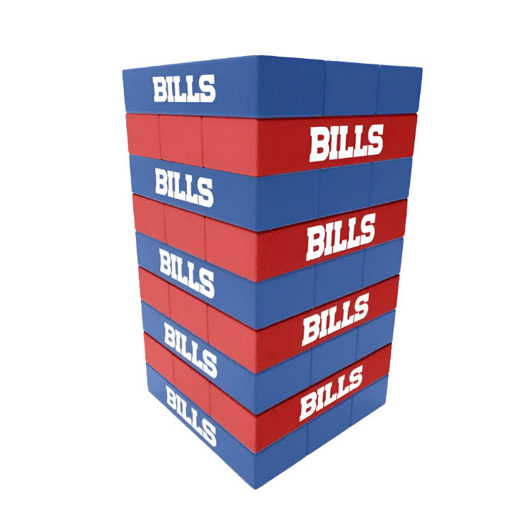 Buffalo Bills Mini Block Tower Game. Great Birthday, Easter, and Christmas Gift - Little Gift Nook