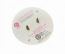 Load image into Gallery viewer, Cupcake cutie lead free pierced earrings. Back posts of earrings. 