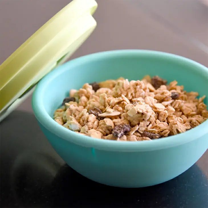 GoSili Silicone Bowl and Plate Set – with oatmeal in bowl - Microwave Safe, Airtight Food Storage, BPA-Free - Little Gift Nook