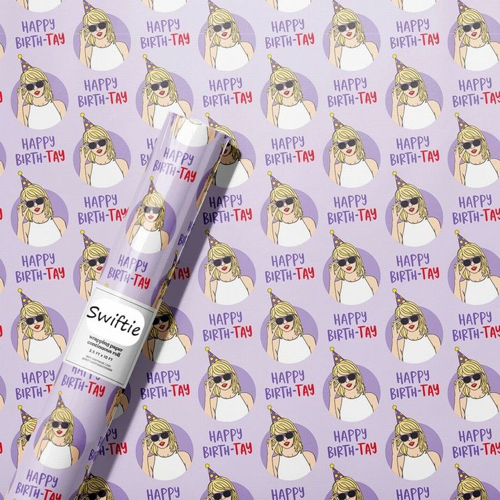 Happy Birth-Tay Wrapping Paper ~ Taylor Inspired 2.5 X 10 feet Roll - Little Gift Nook