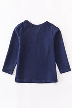 Load image into Gallery viewer, Happy New Year Navy Rainbow Sparkle Top sz 8