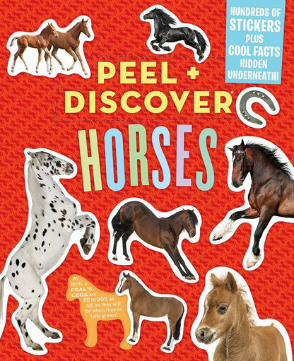Peel & Discover Horses Sticker Activity Book. Hundreds of stickers and cool facts and activities. - Little Gift Nook
