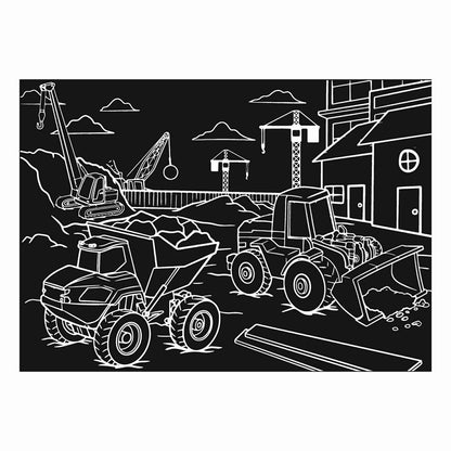 Imagination Starters Construction Chalkboard Placemat 12"x17" - Little Gift Nook