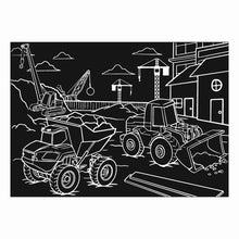 Load image into Gallery viewer, Imagination Starters Construction Chalkboard Plastic Wipe off Reusable  Placemat 12&quot;x17&quot;