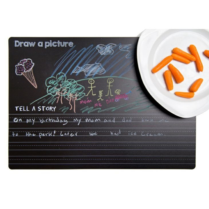 Imagination Starters Draw a Picture Tell a Story Chalkboard Placemat - Little Gift Nook