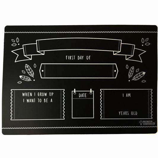 Imagination Starters Reusable Chalkboard First Day Sign - Little Gift Nook