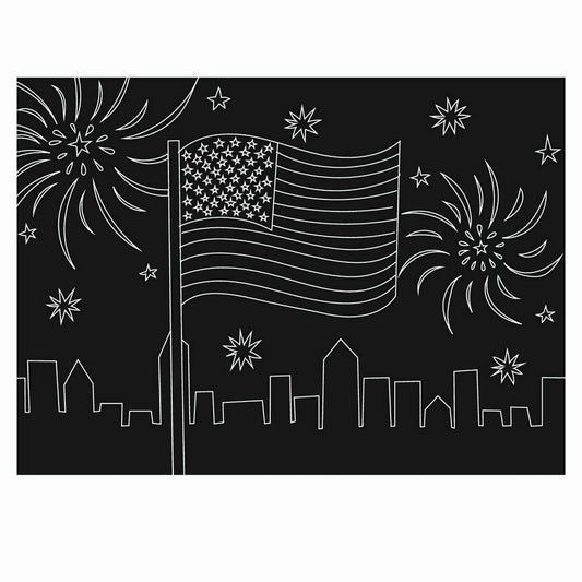 Imagination Starters Love USA Reusable Chalkboard Placemat - Little Gift Nook