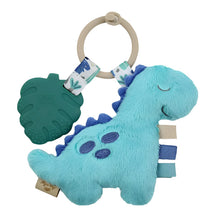 Load image into Gallery viewer, Itzy Pal™ Plush + Teether Teal Dinosaur