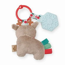 Load image into Gallery viewer, Holiday Reindeer Itzy Pal™ Plush + Teether back side of toy.