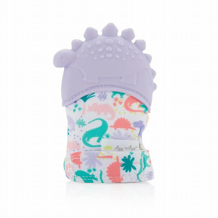 Itzy Ritzy Lilac Dino Itzy Mitt™ Silicone Teething Mitt - Little Gift Nook