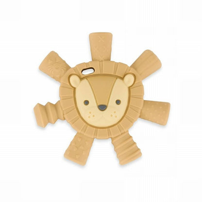 Itzy Ritzy Lion Baby Molar Teether - with 7 texture hollow tubes that reach top and bottom gums - Little Gift Nook