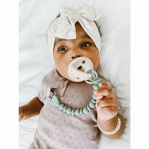 Itzy Ritzy Sweetie Strap Pacifier Clip Gray - Little Gift Nook