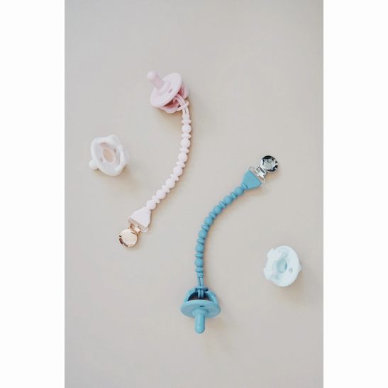 Itzy Ritzy Sweetie Strap Pacifier Clip Gray - Little Gift Nook